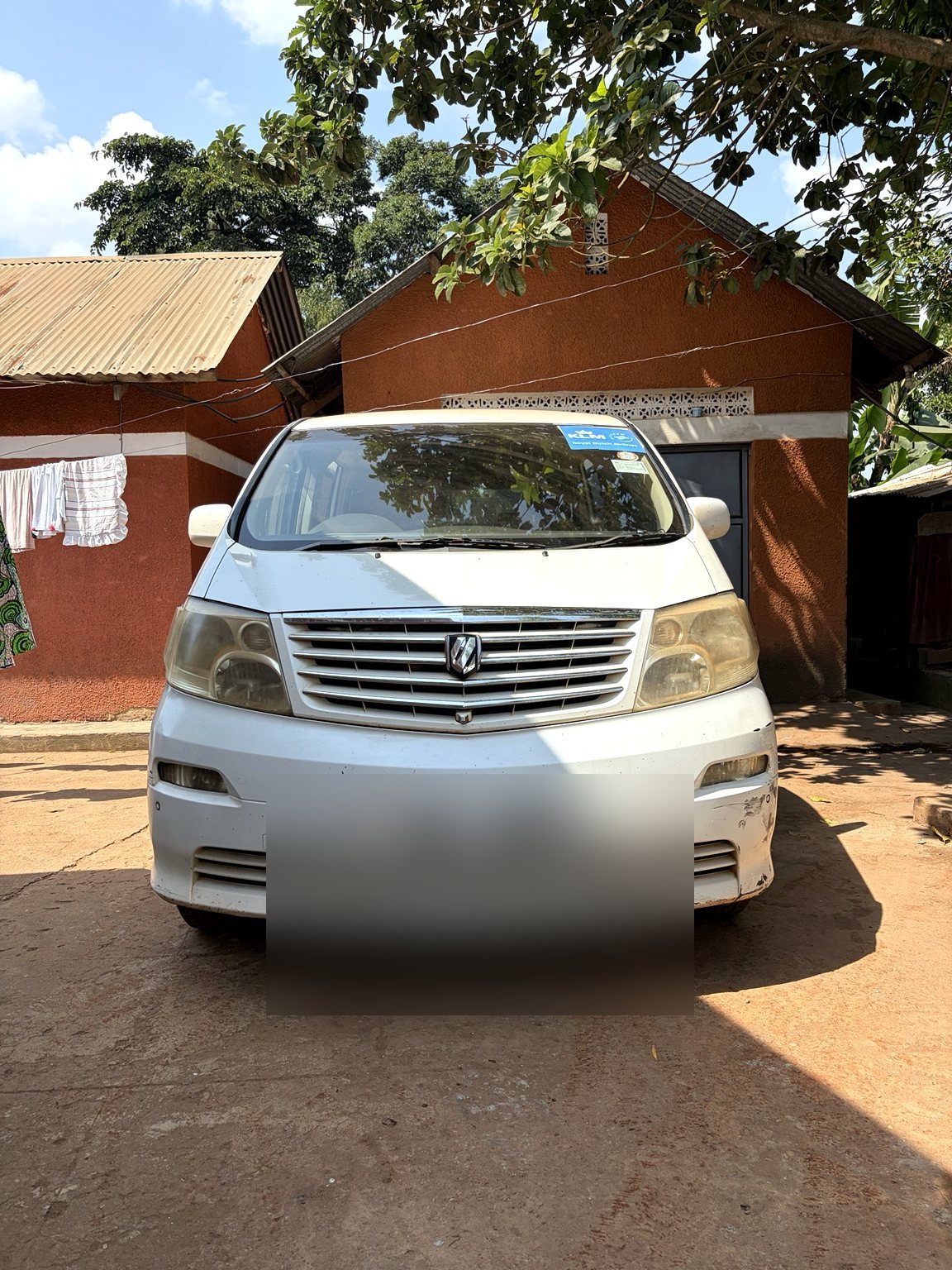 Airport transfer van front view